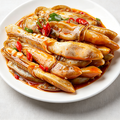 Grilled Squid Skewers Spicy Sauce