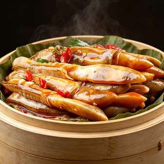 Grilled Squid Skewers Spicy Sauce